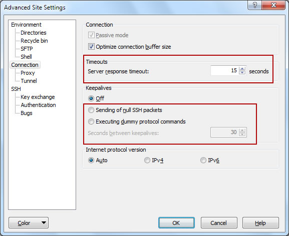 保持连接不断开